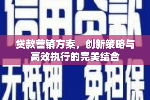 临翔贷款营销方案，创新策略与高效执行的完美结合