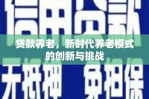 临翔贷款养老，新时代养老模式的创新与挑战
