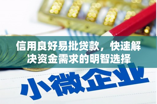 临翔信用良好易批贷款，快速解决资金需求的明智选择