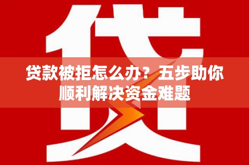 临翔贷款被拒怎么办？五步助你顺利解决资金难题