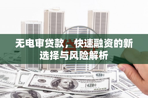 临翔无电审贷款，快速融资的新选择与风险解析