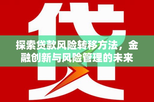 临翔探索贷款风险转移方法，金融创新与风险管理的未来