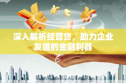 临翔深入解析经营贷，助力企业发展的金融利器