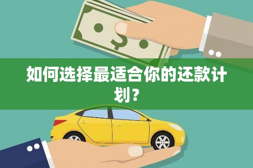 临翔如何选择最适合你的还款计划？
