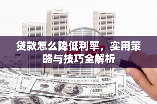 临翔贷款怎么降低利率，实用策略与技巧全解析