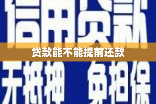 临翔贷款能不能提前还款