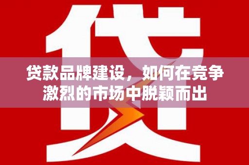 临翔贷款品牌建设，如何在竞争激烈的市场中脱颖而出