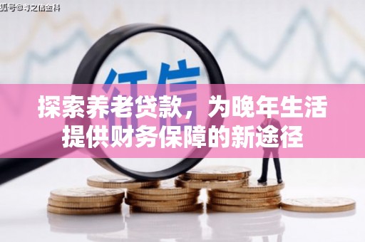 临翔探索养老贷款，为晚年生活提供财务保障的新途径