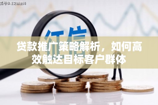 临翔贷款推广策略解析，如何高效触达目标客户群体