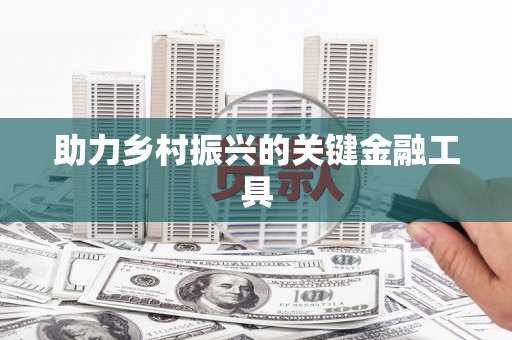 临翔助力乡村振兴的关键金融工具