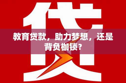 临翔教育贷款，助力梦想，还是背负枷锁？
