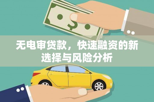 临翔无电审贷款，快速融资的新选择与风险分析