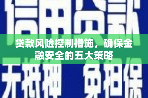 临翔贷款风险控制措施，确保金融安全的五大策略