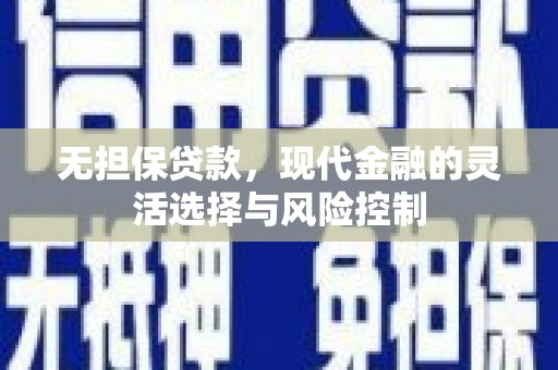临翔无担保贷款，现代金融的灵活选择与风险控制