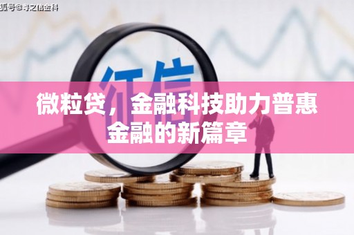 临翔微粒贷，金融科技助力普惠金融的新篇章