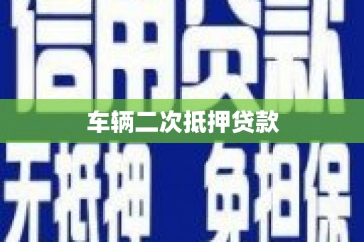 临翔车辆二次抵押贷款