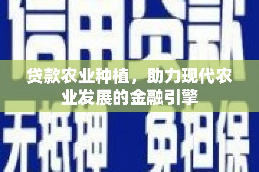 临翔贷款农业种植，助力现代农业发展的金融引擎