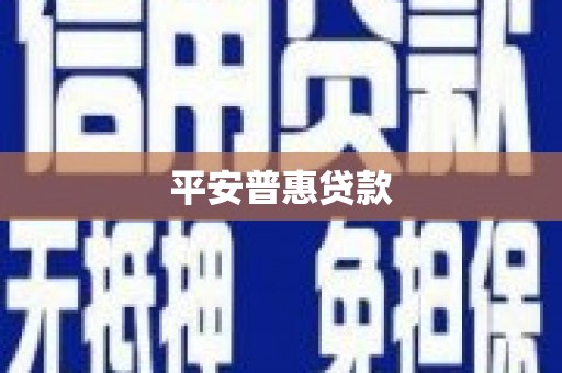 临翔平安普惠贷款