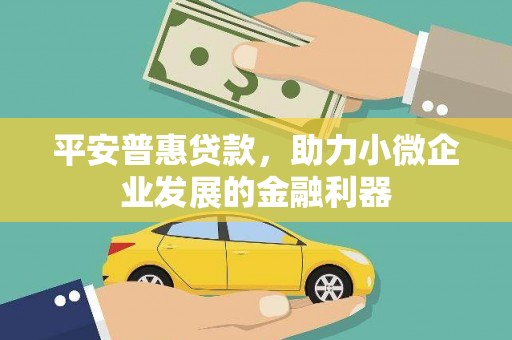 临翔平安普惠贷款，助力小微企业发展的金融利器