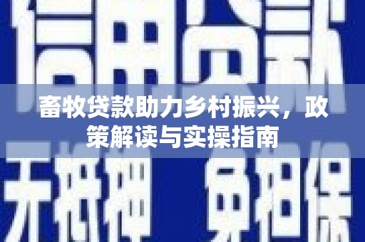 临翔畜牧贷款助力乡村振兴，政策解读与实操指南