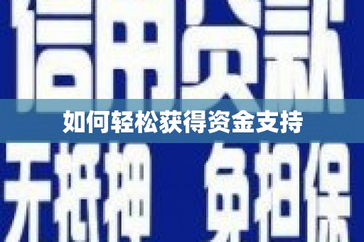 临翔如何轻松获得资金支持