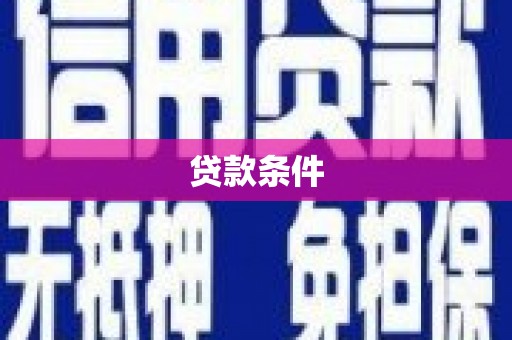 临翔贷款条件