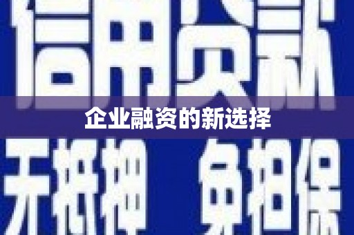临翔企业融资的新选择