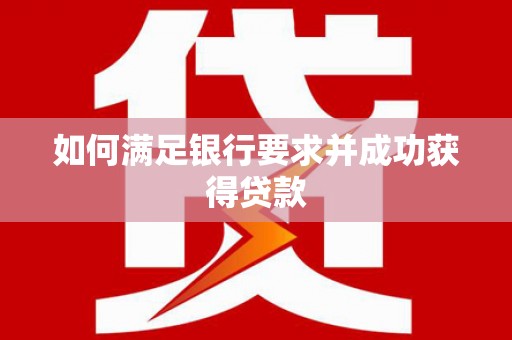 临翔如何满足银行要求并成功获得贷款